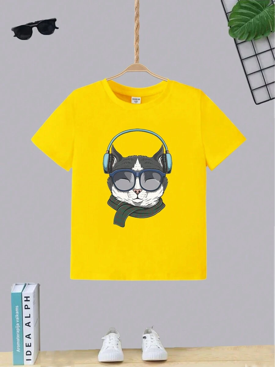 Tween Boys Shirts - 黃色 - 查看 1