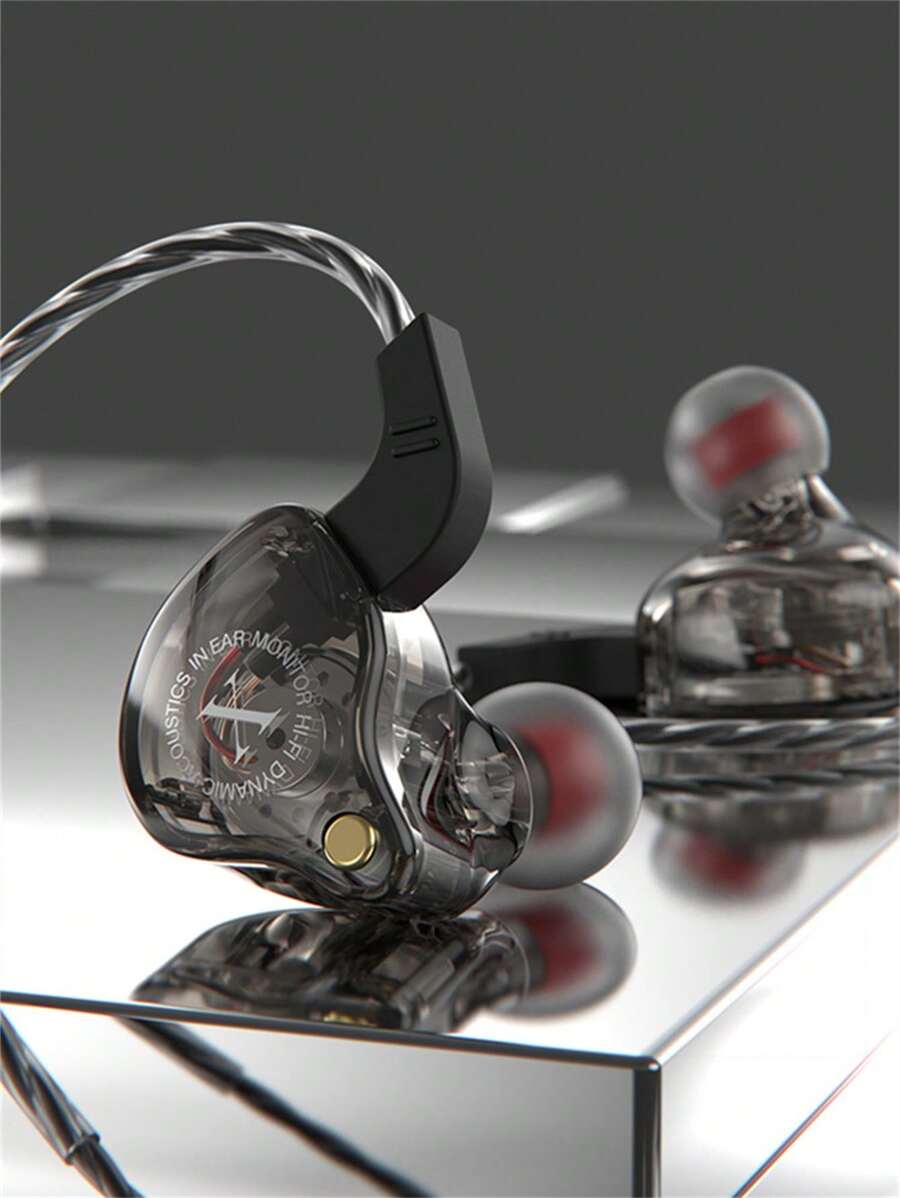 原装 X2 动圈有线耳机 HIFI 重低音耳塞入耳式游戏耳机监听运动防噪音耳机麦克风 - 黑色 - 查看 1