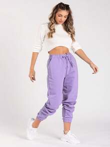 Women Sweater Pants - Màu Lilac Tím - Xem 3