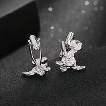 1Pair Cartoon Dinosaur Cufflinks For Men - Silver - View 2