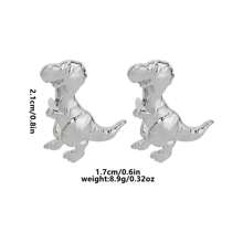 1Pair Cartoon Dinosaur Cufflinks For Men - Silver - View 4