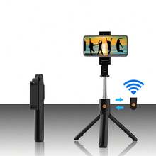 Selfie Stick & Live Streaming Phone Holder & Tripod & Handheld Anti-Shake Stabilizer Integrated All In One Universal Compact Telescoping Stand For Travel, Photography With Remote Control - White - View 6