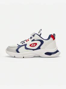 Balabala Zapatos para niños Zapatos deportivos para niños Zapatos gruesos con estilo - Azul y blanco - Ver 2