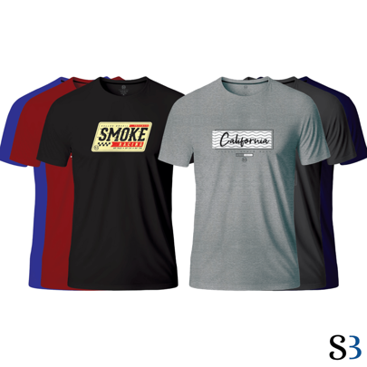 Kit 4 Camisas Camisetas Masculinas Plus Size G1 ao G9 100% Algodão Fio 30.1