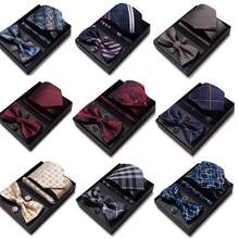 1 Bộ/6 Bộ Hộp Quà Tặng Cà Vạt & Nơ Nam, Cà Vạt Công Sở, Cà Vạt + Nơ + Khăn Tay + 2 Khuy Măng Sét + Hộp Quà Tặng Thông Thường - Nhiều màu - Xem 11