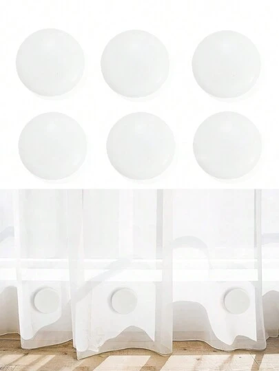 6 st magnetiska duschdraperivikter, vattentäta rostfria duschfodervikter, förhindrar att draperifodret blåser, kraftiga magneter för gardindukar. Badrumsinredning Badrumstillbehör