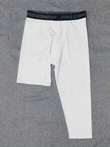 Licra Flamingo Sport 3/4 Compresión Basket Tocho Yoga Pierna - Blanco - Ver 3