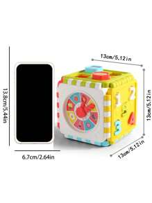 1 pieza Juguete cubo de habilidad para armar rompecabezas con función de reconocimiento de números y gráficos, accesorios en colores aleatorios - Multicolor - Ver 9