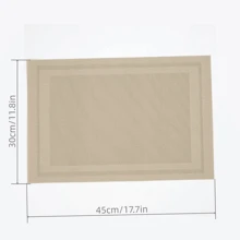 Set Mit 4 Tischsets, Waschbar, Hitze- Und Fleckenbeständig, Vinyl Gewebte Rutschfeste Tischmatten Für Den Innen- Und Außenbereich Zur Schutz Restaurant Tische, Pvc Tischset.