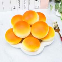 1pc/2pcs Simulated Bread Slow Rebound PU Soft Bread French Old Bread Kneading Music Decompression Mantou