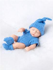 节日礼物 儿童娃娃 DIY 逼真娃娃 迷你可爱娃娃摆件（含娃娃），7 英寸 - 彩色 - 查看 12