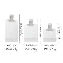 3pcs/5pcs/10pcs Travel Size Cosmetic Lotion Body Wash Shampoo Set With Portable Disposable Pouches And Bottles, Labels Included Home Bathroom Decor Fall Decor Back To School