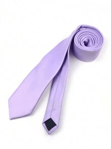 1 pieza Corbata de poliéster de unicolor para hombres, de 6 cm de ancho, de textura suave y delgada, adecuada para el trabajo diario, bodas, cenas informales y la escuela