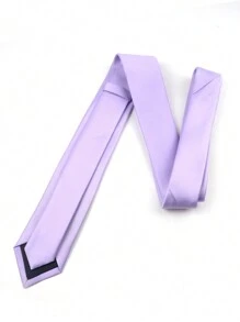 1 pieza Corbata de poliéster de unicolor para hombres, de 6 cm de ancho, de textura suave y delgada, adecuada para el trabajo diario, bodas, cenas informales y la escuela