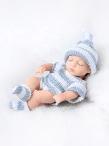 节日礼物 儿童娃娃 DIY 逼真娃娃 迷你可爱娃娃摆件（含娃娃），7 英寸 - 彩色 - 查看 16