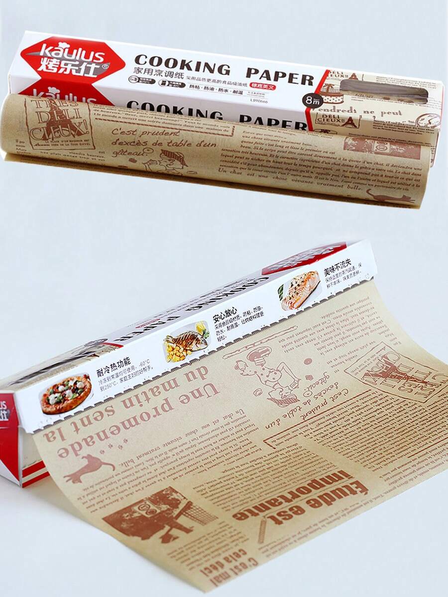 Papel Absorbente De Aceite Para Freidora De Aire Y Horneado, 30cm*8m - Marrón - Ver 1