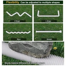 1pc White Flexible Downspout Extension Connector For Rain Gutter, Drain Extender Pipe Connector - White - View 6