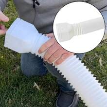 1pc White Flexible Downspout Extension Connector For Rain Gutter, Drain Extender Pipe Connector - White - View 5