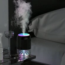 Máy tạo độ ẩm không khí mini cầm tay đầy màu sắc 200ml, Máy phun sương tạo độ ẩm siêu âm phun sương mát cho gia đình, phòng ngủ, xe hơi, văn phòng, máy thì thầm yên tĩnh (cắm vào) - Hồng - Xem 7