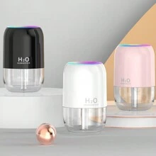 Máy tạo độ ẩm không khí mini cầm tay đầy màu sắc 200ml, Máy phun sương tạo độ ẩm siêu âm phun sương mát cho gia đình, phòng ngủ, xe hơi, văn phòng, máy thì thầm yên tĩnh (cắm vào) - Hồng - Xem 5