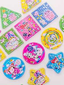 1set Random Color Cartoon Maze Toys,Mini Rolling Ball Maze Hand Games Toys Stress Relief Toys - Multicolor - View 2