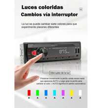 Estéreo para Coche Bluetooth Mp3 Manos Libres Radio Aux Fm Sd USB, Reproductor de Música MP3 Manos Libres Bluetooth Compatible con Todos los Smartphones