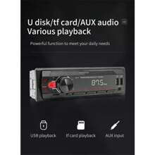 Estéreo para Coche Bluetooth Mp3 Manos Libres Radio Aux Fm Sd USB, Reproductor de Música MP3 Manos Libres Bluetooth Compatible con Todos los Smartphones
