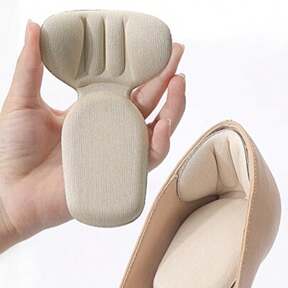 1 Pair T-Shaped Foam Half-Size Thick Anti-Slip Anti-Friction Heel Pad For High Heels, Accessories For Women Shoes