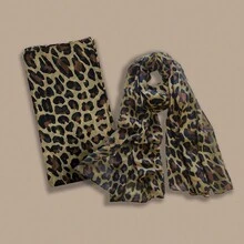 Khăn choàng cổ họa tiết da báo cho phụ nữ, chăn lớn, khăn choàng Cheetah - Nhiều màu - Xem 5