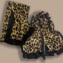 Khăn choàng cổ họa tiết da báo cho phụ nữ, chăn lớn, khăn choàng Cheetah - Nhiều màu - Xem 6