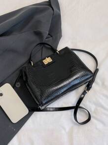Modieuze dames-forenzentas, prachtige crossbody-schoudertas, hoogwaardige en verfijnde krokodillenpatroon PU veelzijdige draagtas voor alle seizoenen