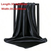 Ladies' Solid Color Satin Square Scarf, 90cm, Silk-Like Shawl, Neckerchief, Headscarf Casual Bandana Headband Fashion Hairband