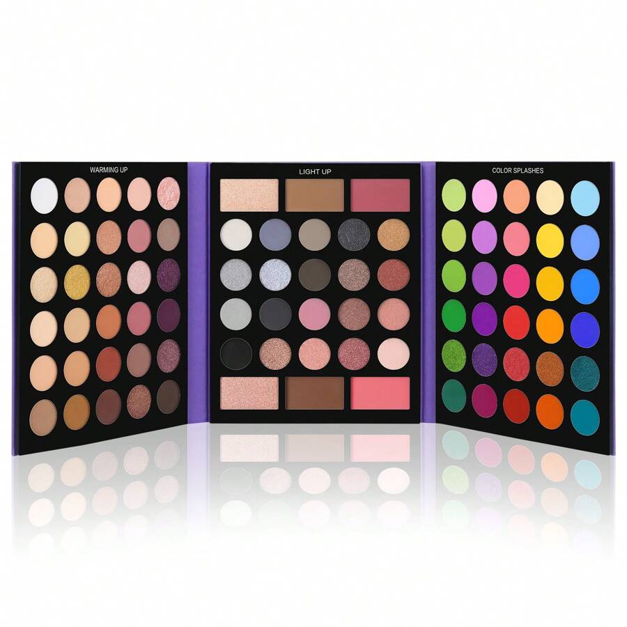 UCANBE Pretty All Set Eyeshadow Palette Pro 86 Colors Makeup Kit Matte Shimmer Eye Shadow Highlighters Contour Blush Powder All In One Makeup Pallet Holiday Christmas Valentine's Day Gift Set - Multicolor - View 1