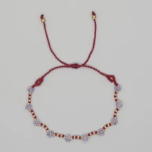 1 件雏菊波西米亚风珠宝手工波西米亚风时尚潮流种子串珠友谊手链女士快乐礼物 - 彩色 - 查看 22