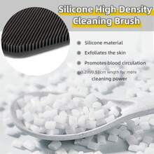 Spugna esfoliante in silicone riutilizzabile con ganci per conservazione - schiuma facilmente e facile da pulire per il bagno, lavaggio dei capelli, lavaggio dei piatti e bagno degli animali domestici, ideale per il ritorno a scuola