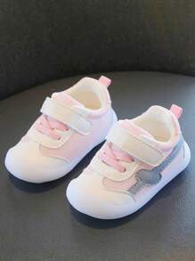 Zapatos deportivos antideslizantes con suela blanda y respirable, de estilo de primavera y otoño, con gancho y bucle, para bebés niños y niñas de 6 meses a 3 años de edad