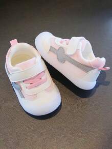 Zapatos deportivos antideslizantes con suela blanda y respirable, de estilo de primavera y otoño, con gancho y bucle, para bebés niños y niñas de 6 meses a 3 años de edad