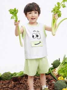 Balabala Baby Short Sleeve Set Boys' Quick-Drying T-Shirt Summer Pants Stylish And - Green - View 3