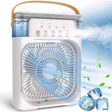 Mini Ar Condicionado Climatizador Umidificador Ventilador Portátil USB - Branco - Visão 1
