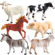 Große Bauernhoftiere Figuren, realistische Simulation Jumbo Plastik Bauernhof Figuren Tierspielzeug Lern- und Bildungsset Partyfavoritten Badespielzeug Cupcake Topper für Kleinkinder Kinderzimmer Dekoration