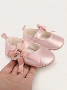 Soft-Sole Infant Princess Style Walking Shoes, Non-Slip & Stay On, For Girls Aged 0-12 Months, Spring/Autumn - Pink - View 6