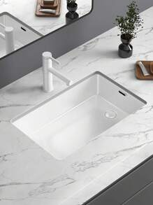 1 Roll White Marble Pattern Kitchen Countertop Oil-Proof Stickers, Waterproof Stove Marble Durable High-Temperature Film, Mold Damp-Proof Surface Table Refurbished Sticker - Black and White - View 4