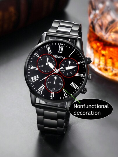 Pc Watches Business Industrial Round Dial Quartz Horloge Perfect Everyday Wear, Birthday s, Parties, Holiday Gatherings, As The Ideal Yourself Or Friends Boxes Not Included view 3