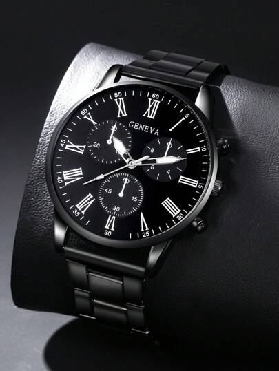 Pc Watches Business Industrial Round Dial Quartz Horloge Perfect Everyday Wear, Birthday s, Parties, Holiday Gatherings, As The Ideal Yourself Or Friends Boxes Not Included view 2