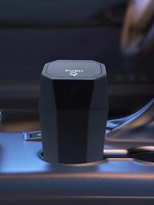 1個小型汽車垃圾桶多功能防水清潔桶收納組織者 - 黑色 - 查看 3