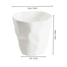 White Creative Artistic Pencil Holder Pen Pot With Personalized, Simple Design For Stationery, Cosmetic Brush Storage - White - View 4