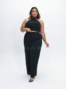 Plus Size Co-Ords - Black - View 4