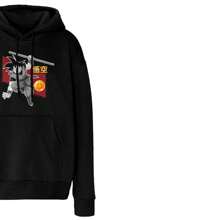 Anime Sudadera Negra con Capucha para Hombre - Negro - Ver 4