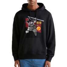 Anime Sudadera Negra con Capucha para Hombre - Negro - Ver 5