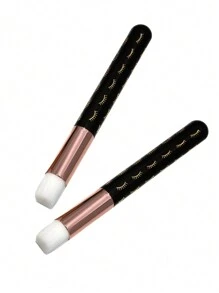 2 Pièces Brosse De Nettoyage Pour Le Nez, Convient Pour Le Nettoyage Du Visage, Brosse De Nettoyage De Mousse D'extension De Cils, Brosse De Poils Doux De Micron Pour Le Nettoyage Des Points , Outil De Beauté De Maquillage